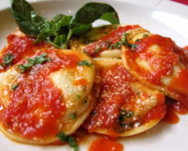 Baked Cheesy Ravioli.