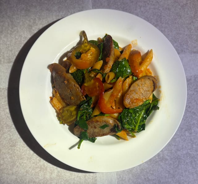 Spicy Vodka with Sausage.