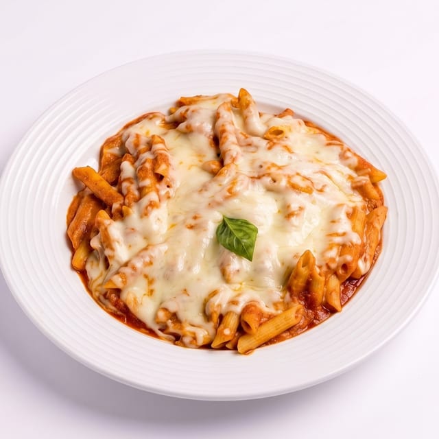 Baked Ziti with Meat Sauce.