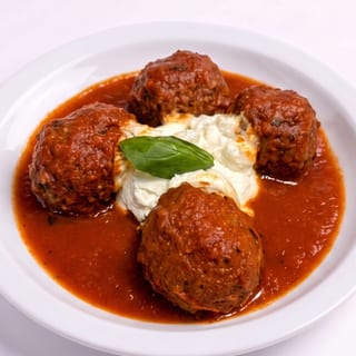 Meatballs with Ricotta and Marinara Sauce