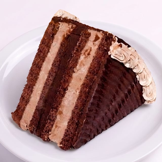 Chocolate Layer Cake Slice.